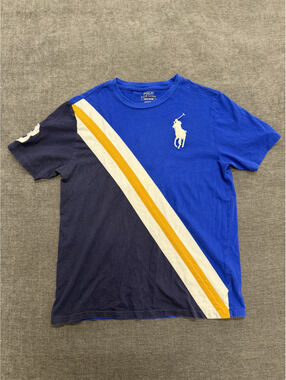 Polo Ralph Lauren Boys' Colorblock Diagonal Stripe T-Shirt Large (14-16)